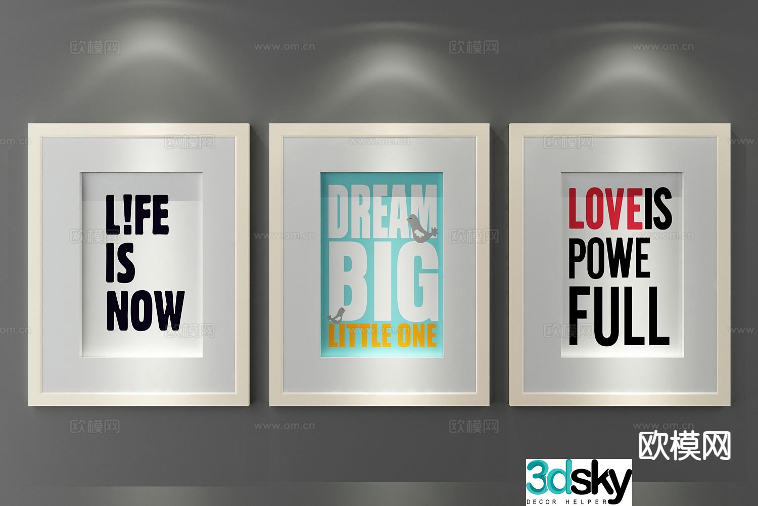 Decorative painting simple painting hanging painting 3d model