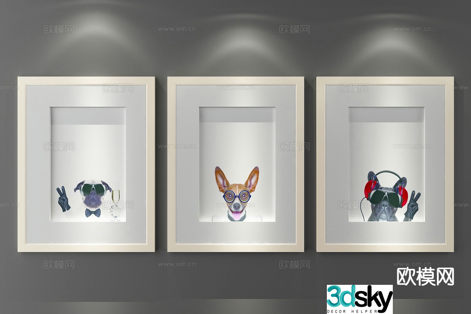 Decorative painting art painting hanging painting 3d model