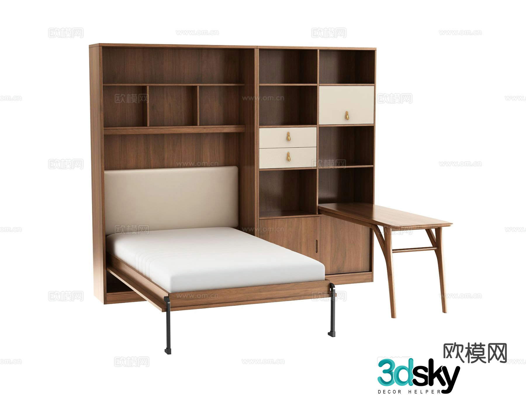 Modern folding bed 3d model