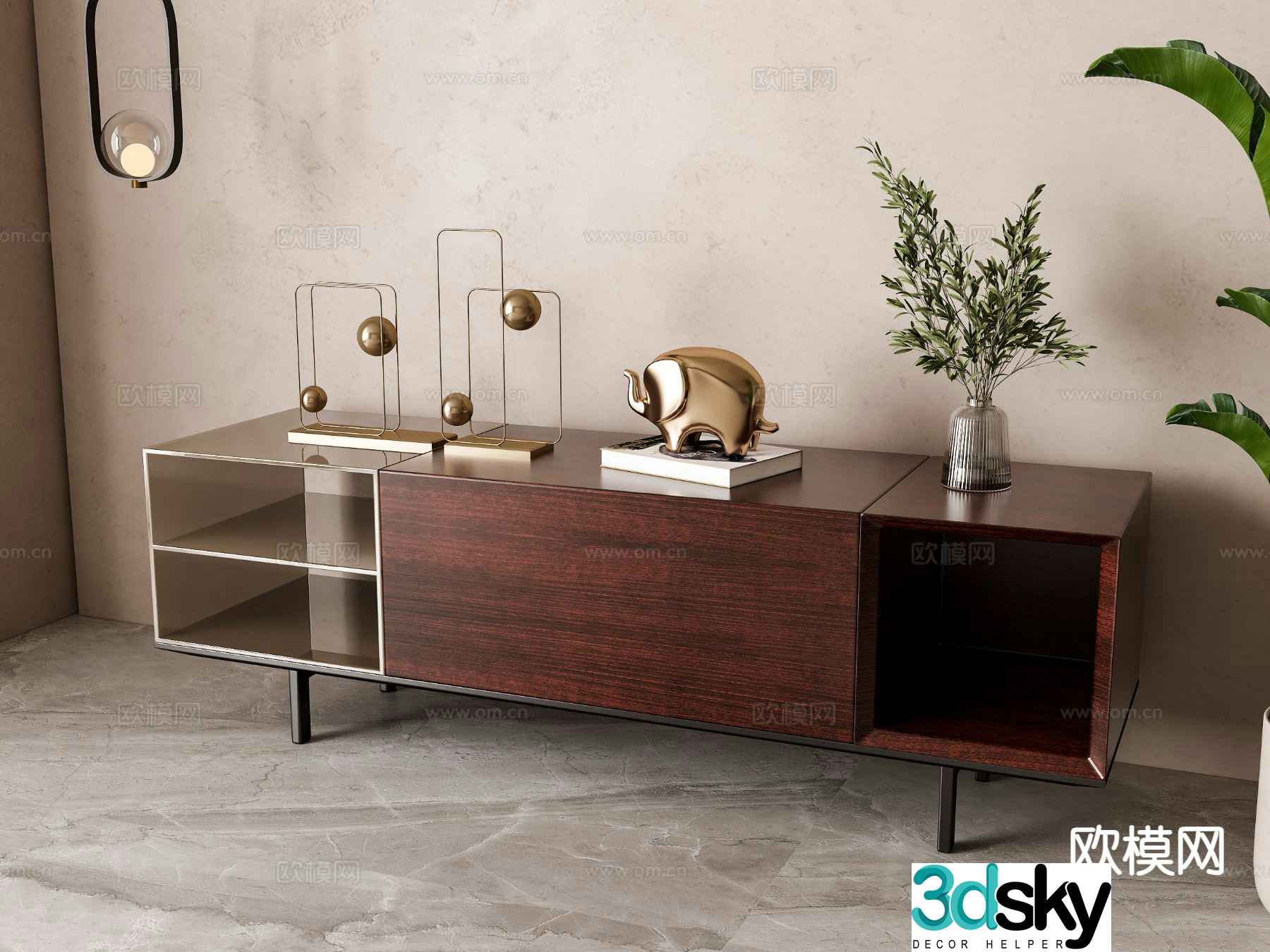 Nordic TV cabinet 3d model