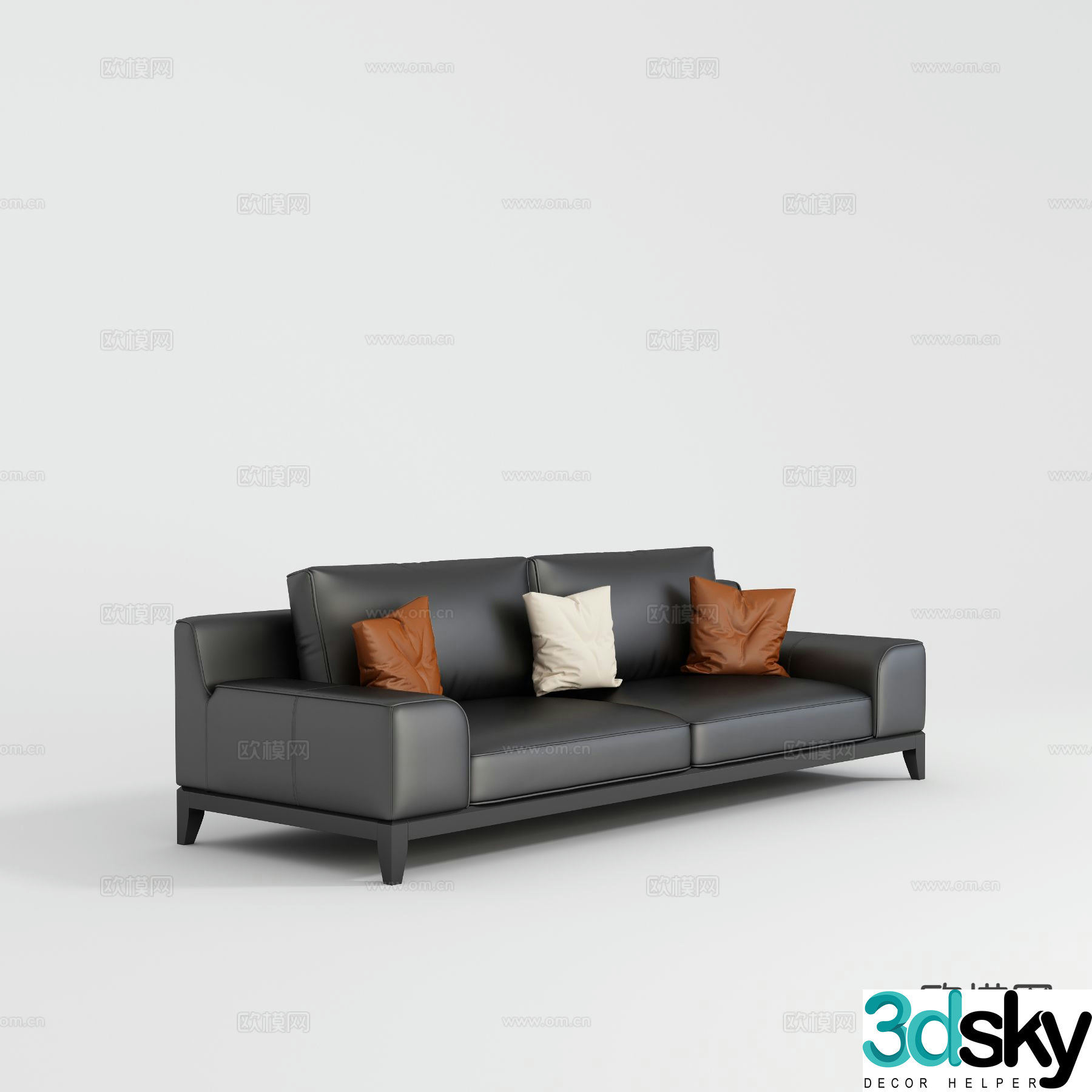 Modern love sofa leather sofa 3d model