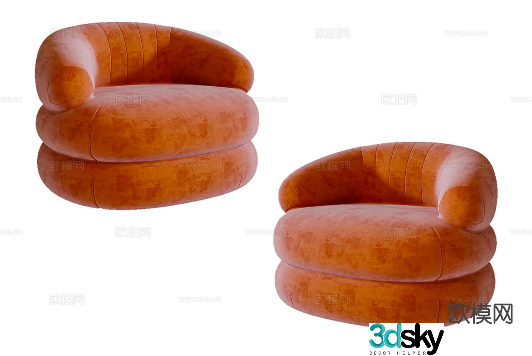 Single sofa leisure sofa 3d model