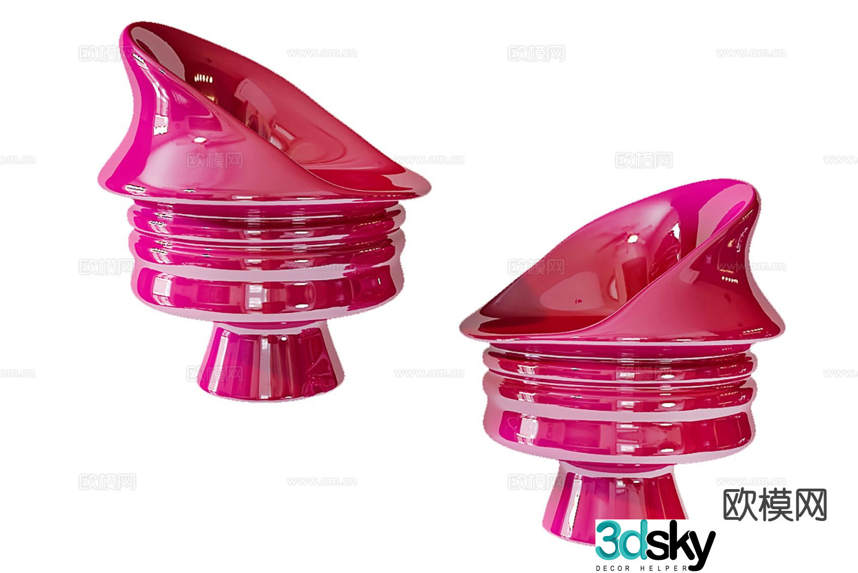 Light luxury chair leisure chair 3d model