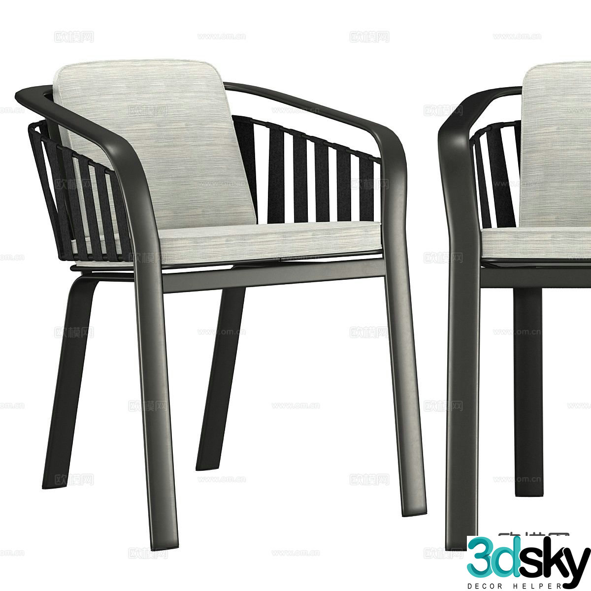 Italian chair dining chair single chair 3d model