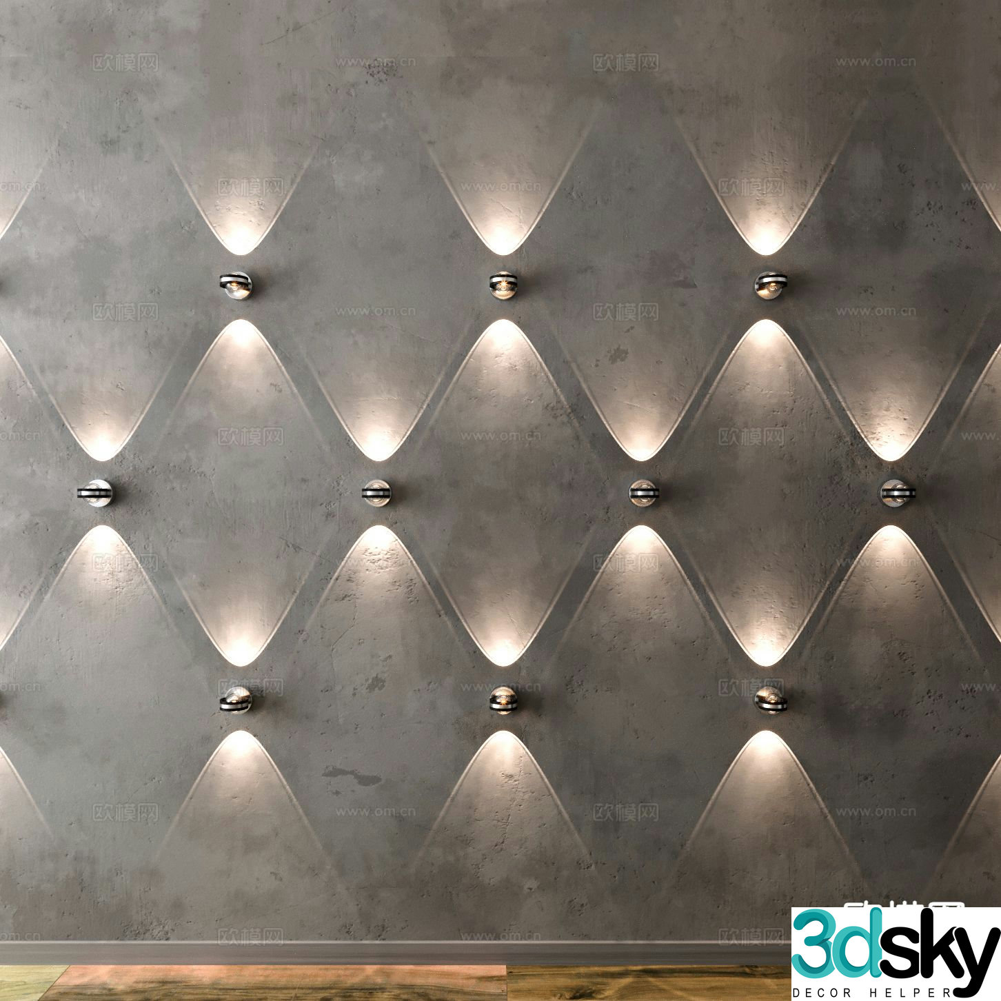Creative wall lamp 3d model