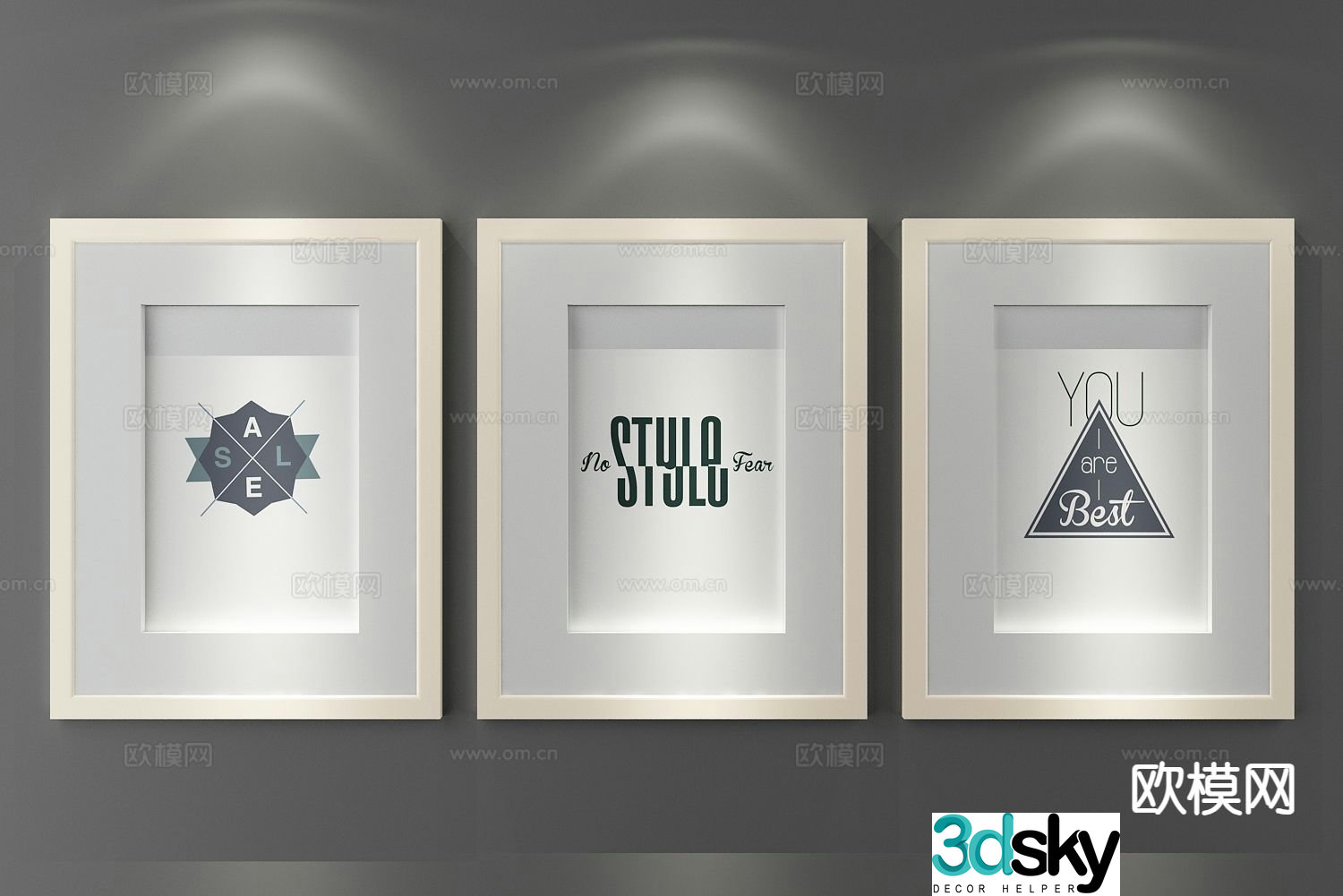 Decorative painting simple painting hanging painting 3d model