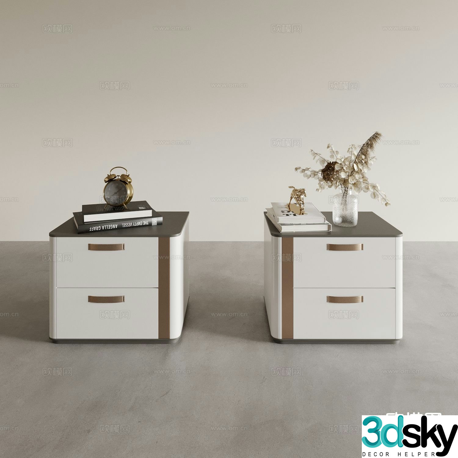 Modern bedside table 3d model