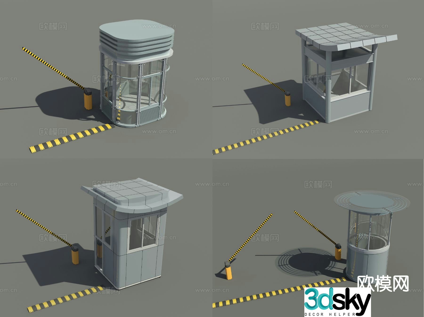 Modern sentry box 3d model