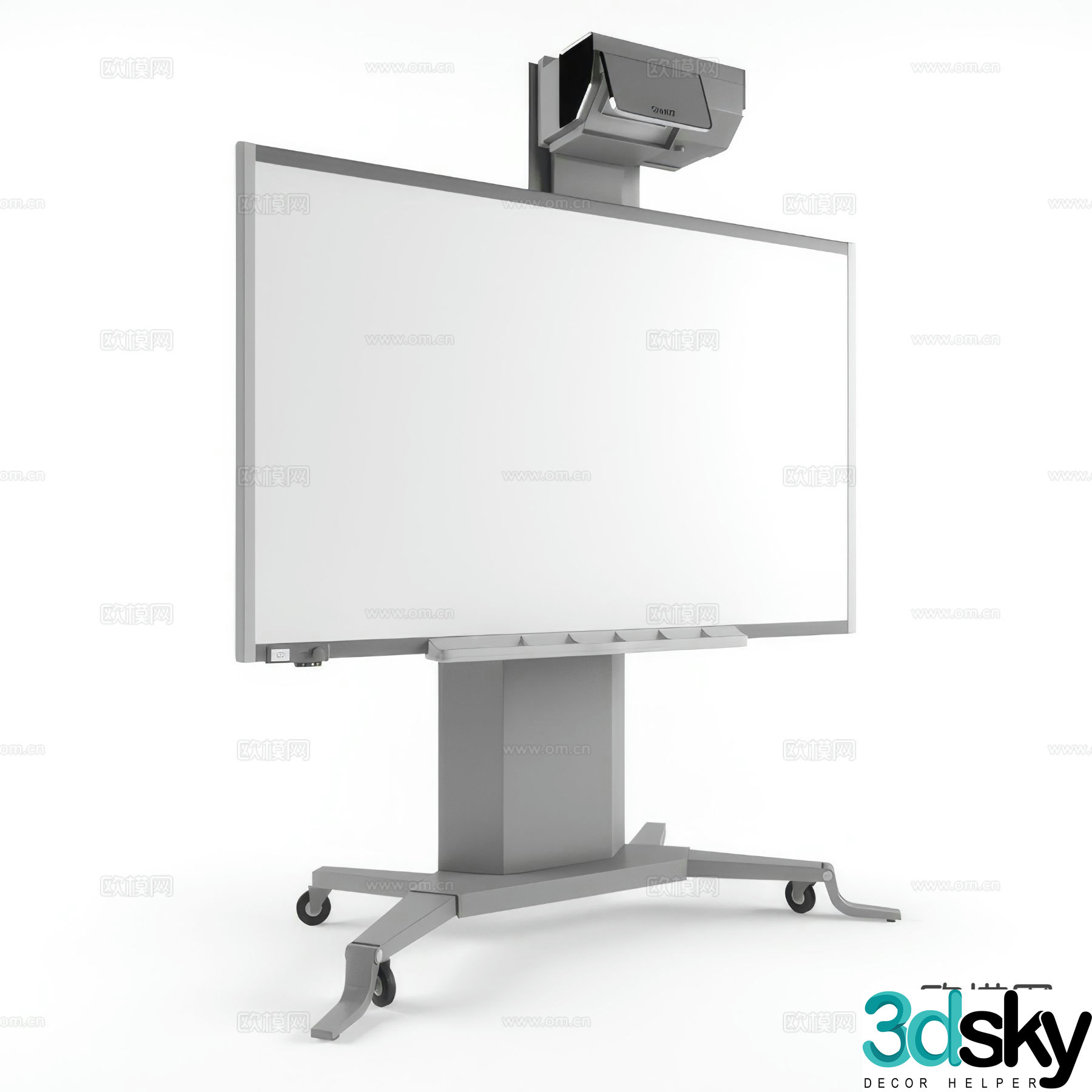 Switchable electronic whiteboard display board 3D model