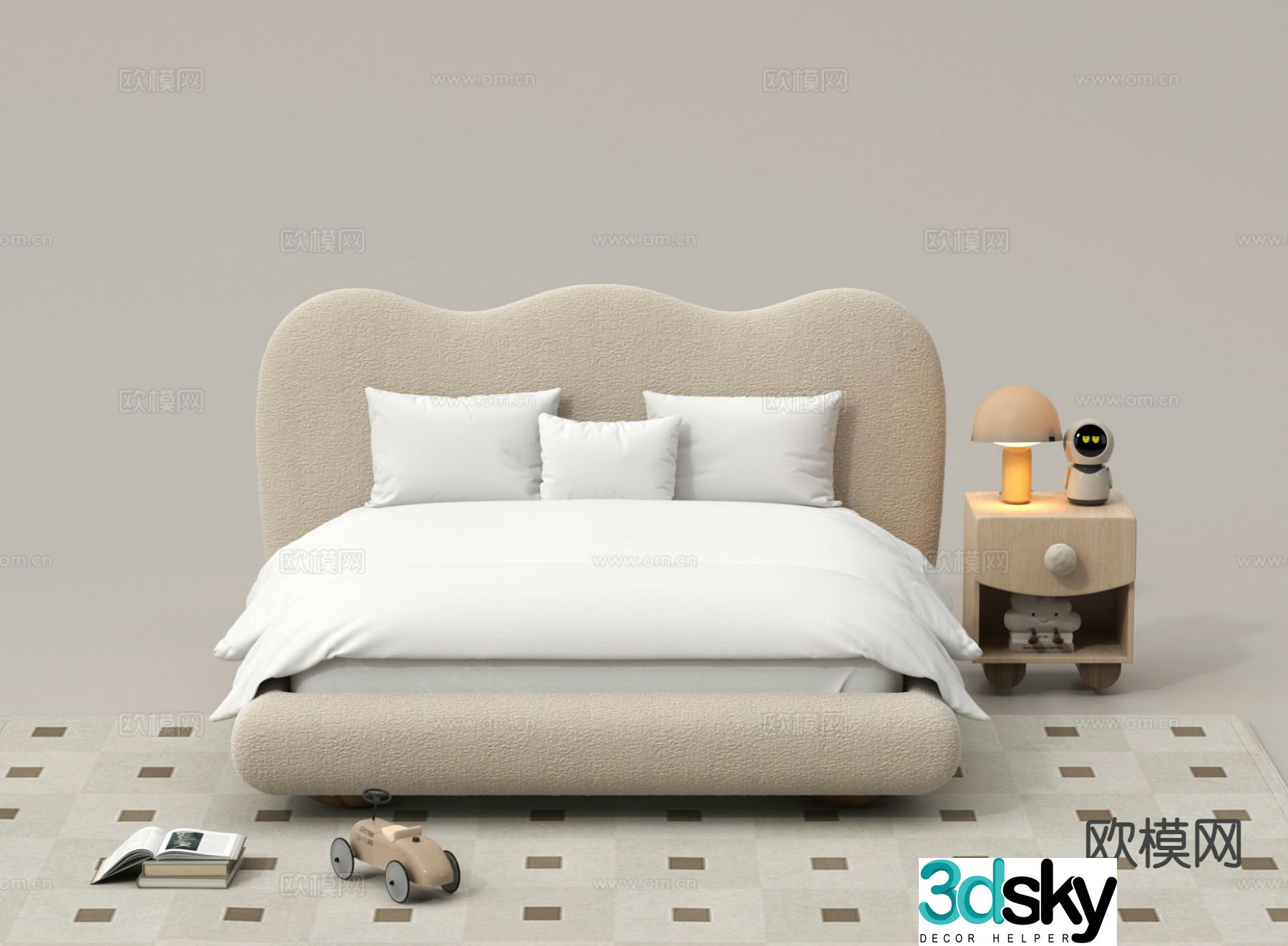 Modern children’s bed 3d model