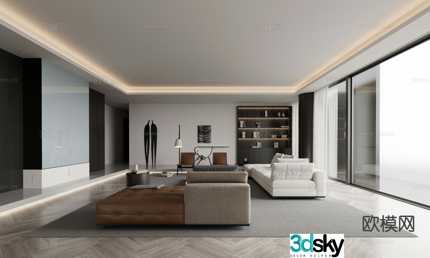 Modern living room 3d model