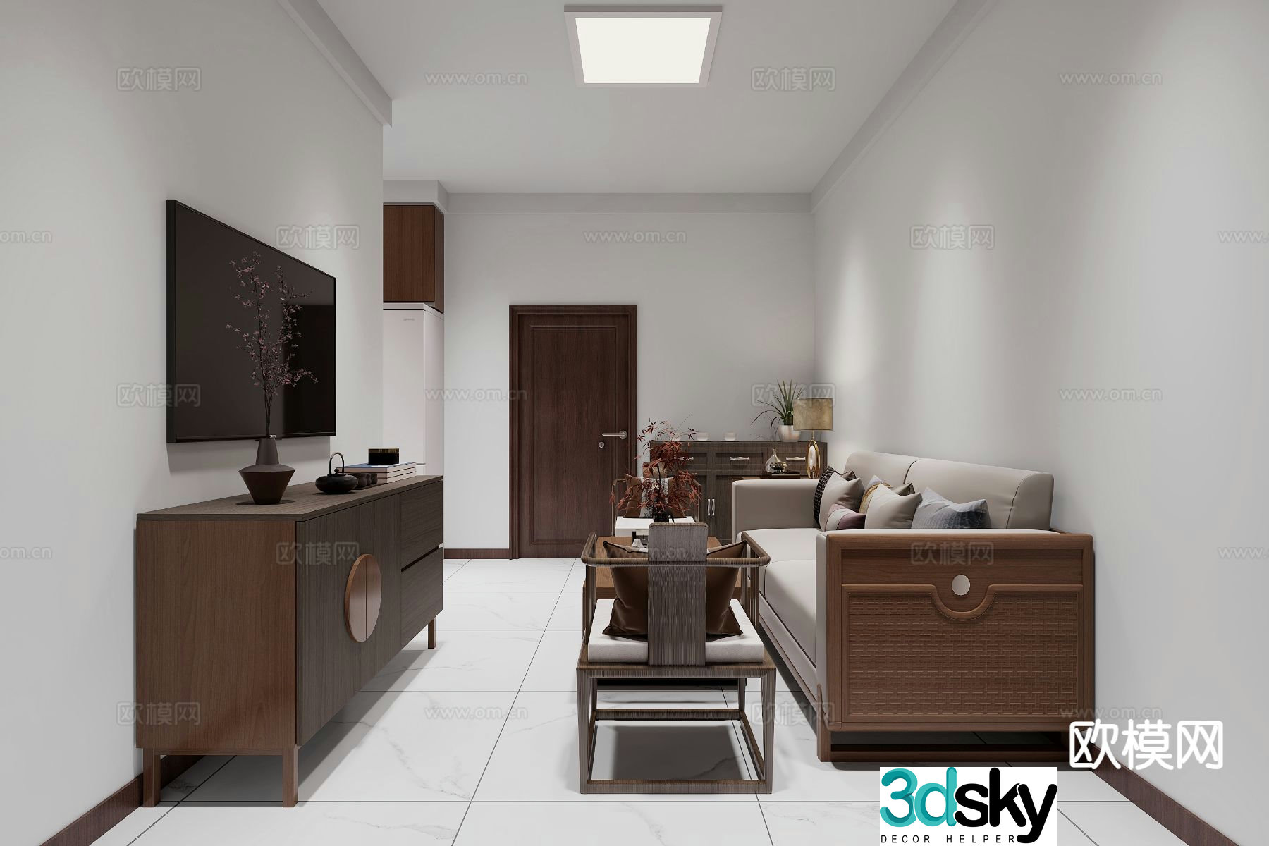 New Chinese style living room 3d model