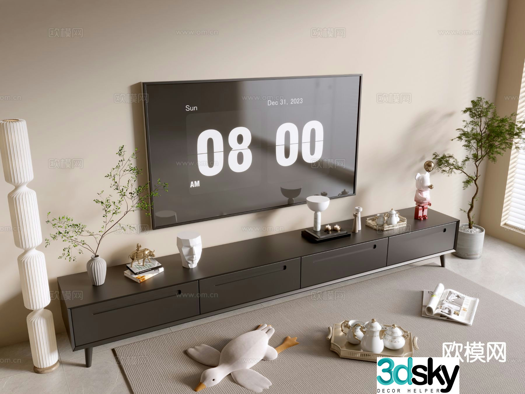 Modern TV cabinet 3d model