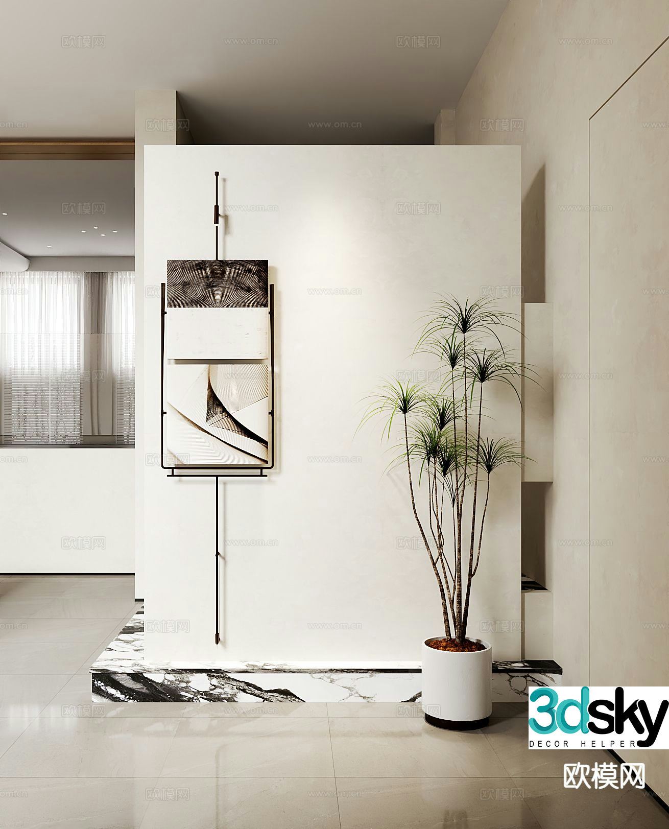 Modern entrance hall 3D model