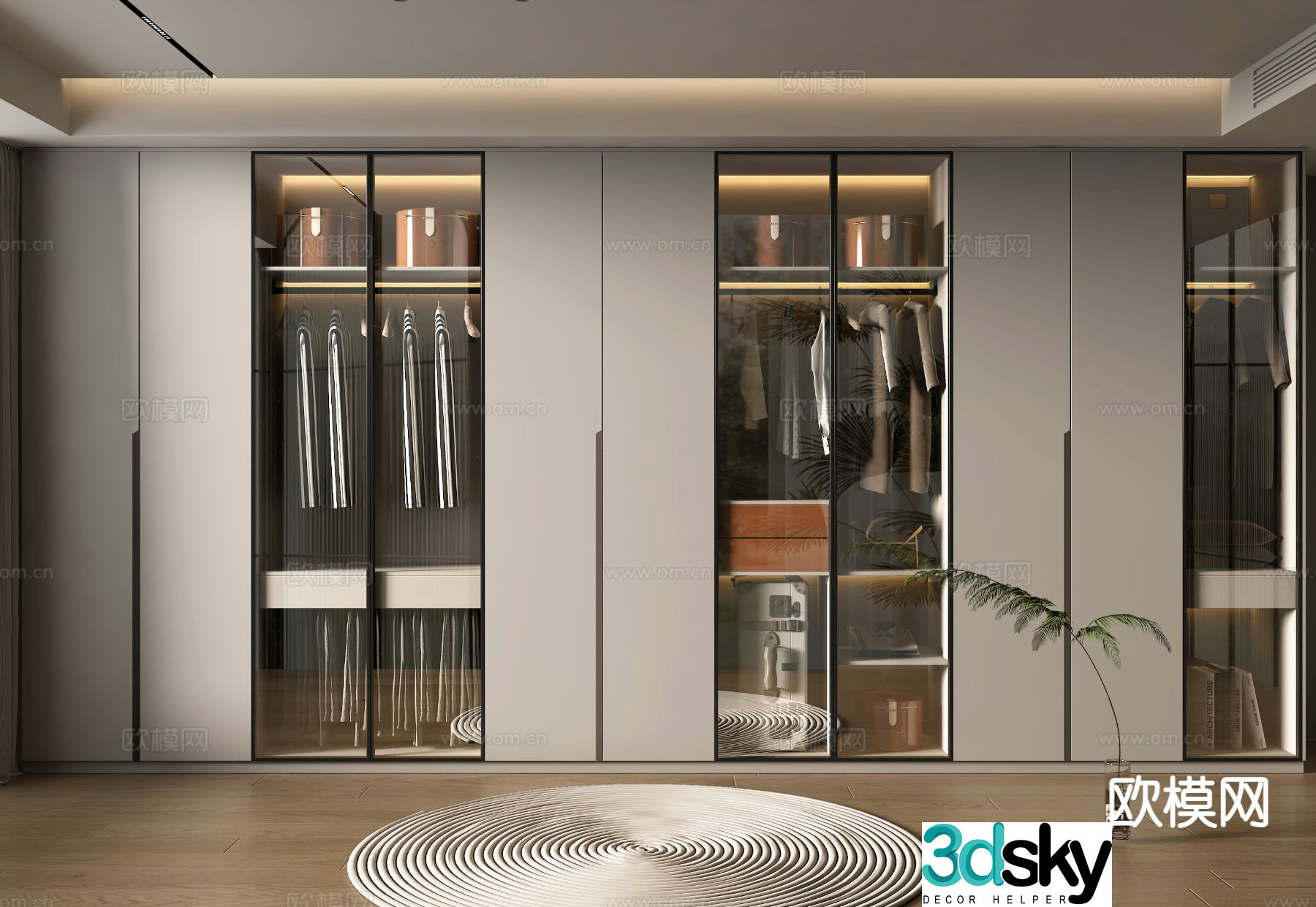 Modern wardrobe 3d model