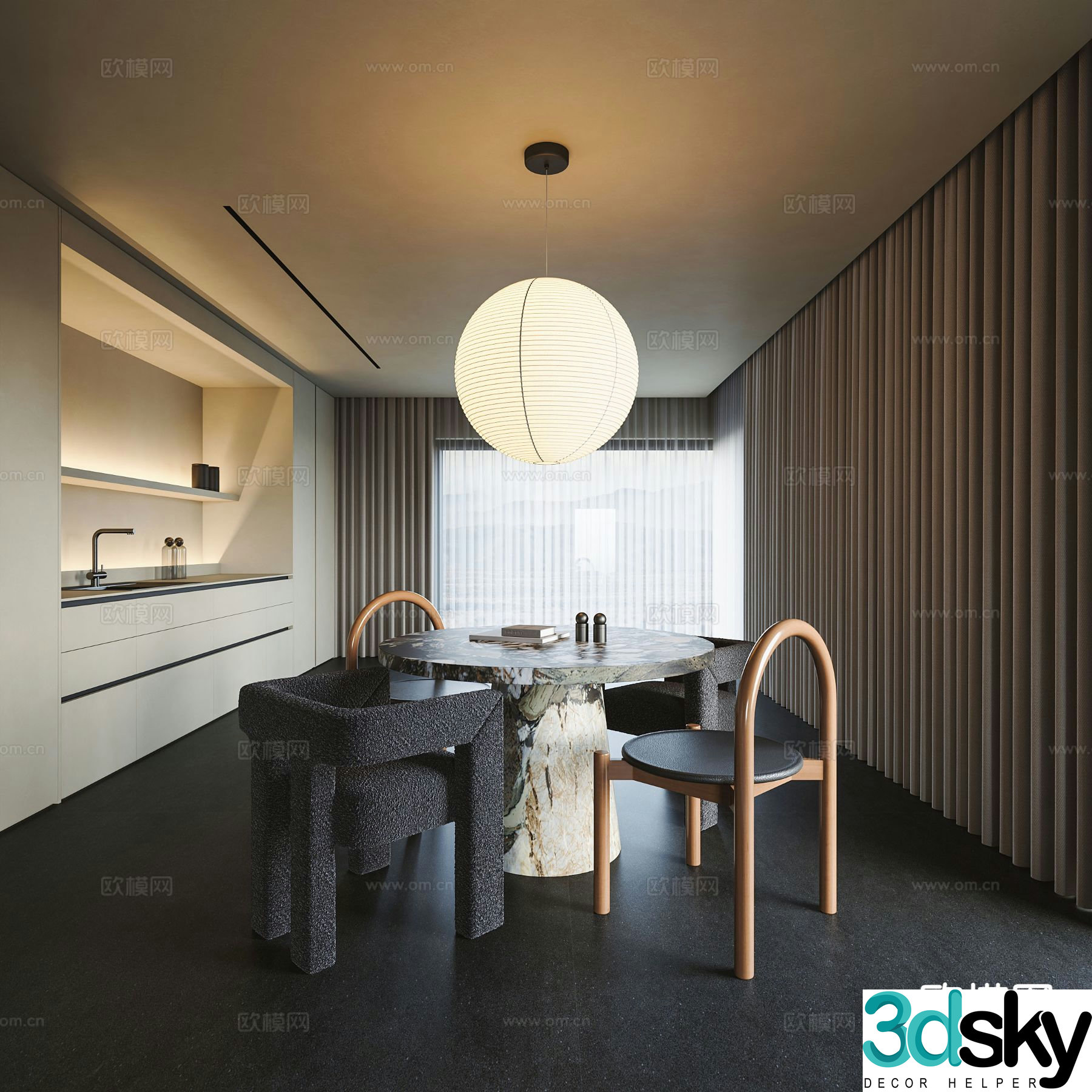 Modern restaurant 3d model