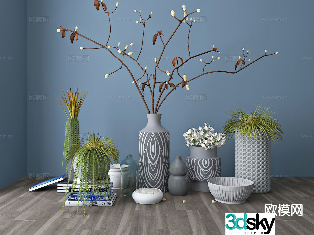 Nordic decorations ornaments vase 3d model