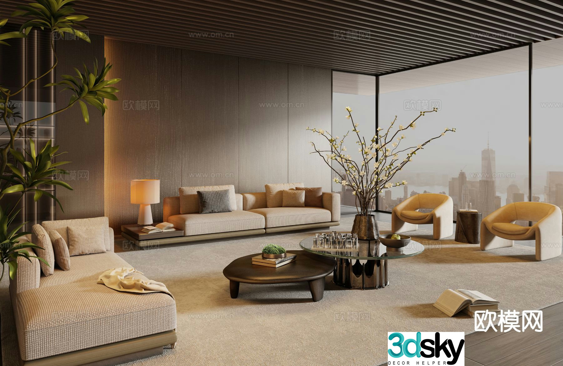 Italian living room 3d model