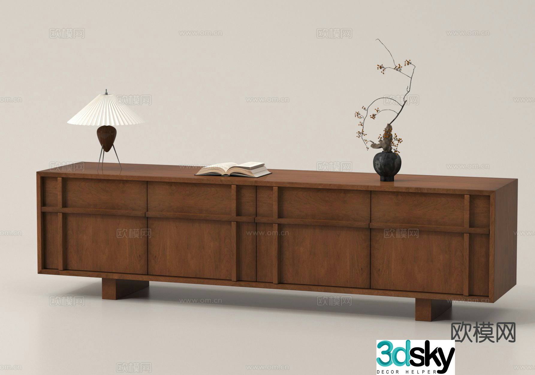 Wabi-sabi TV cabinet 3d model