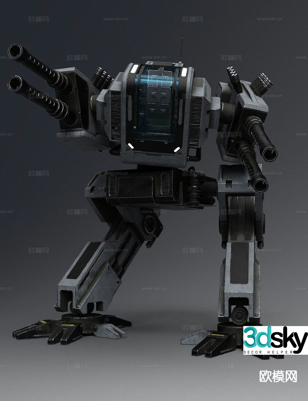 Robot warrior sci-fi robot 3d model