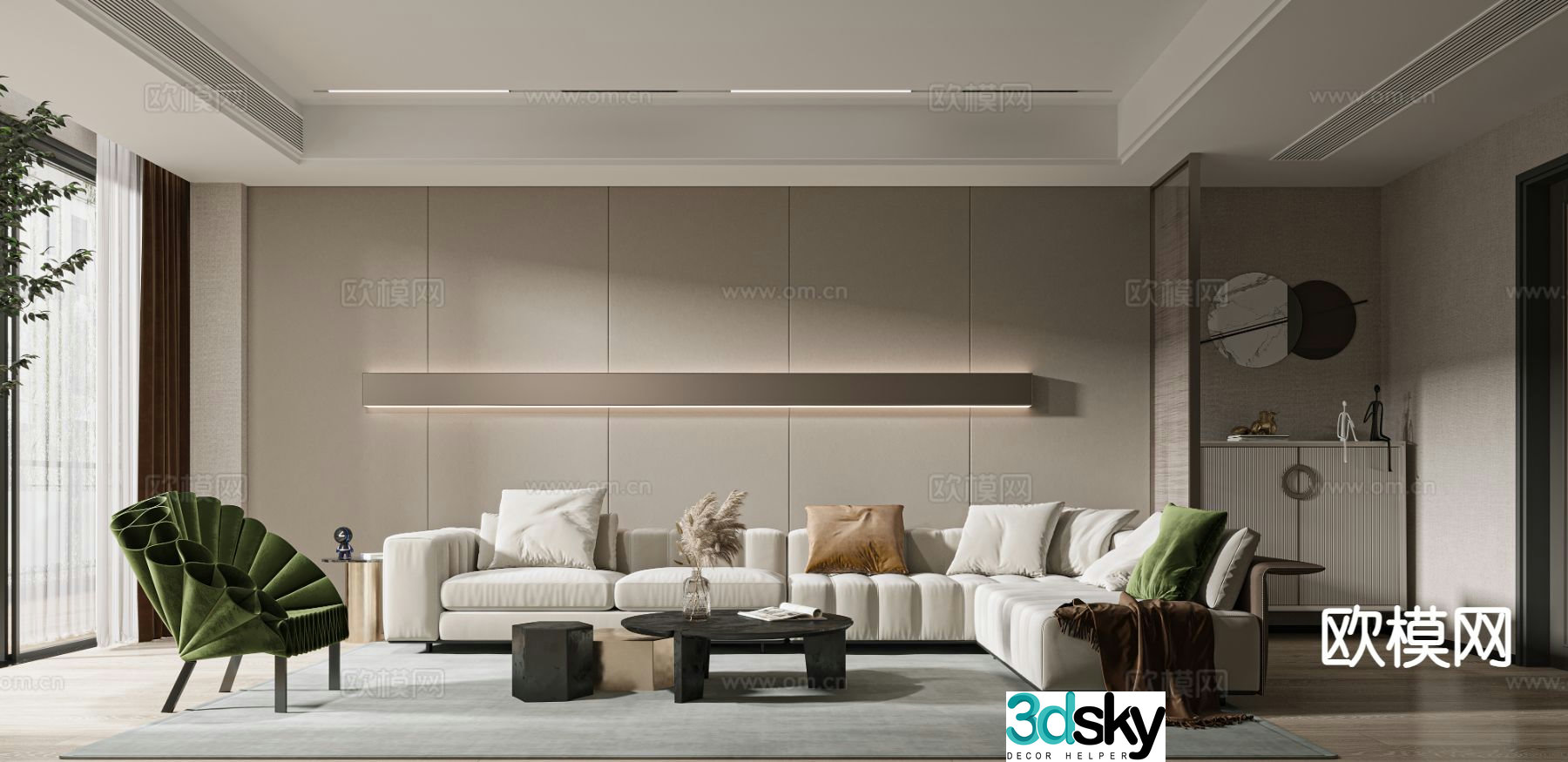 Modern living room 3d model