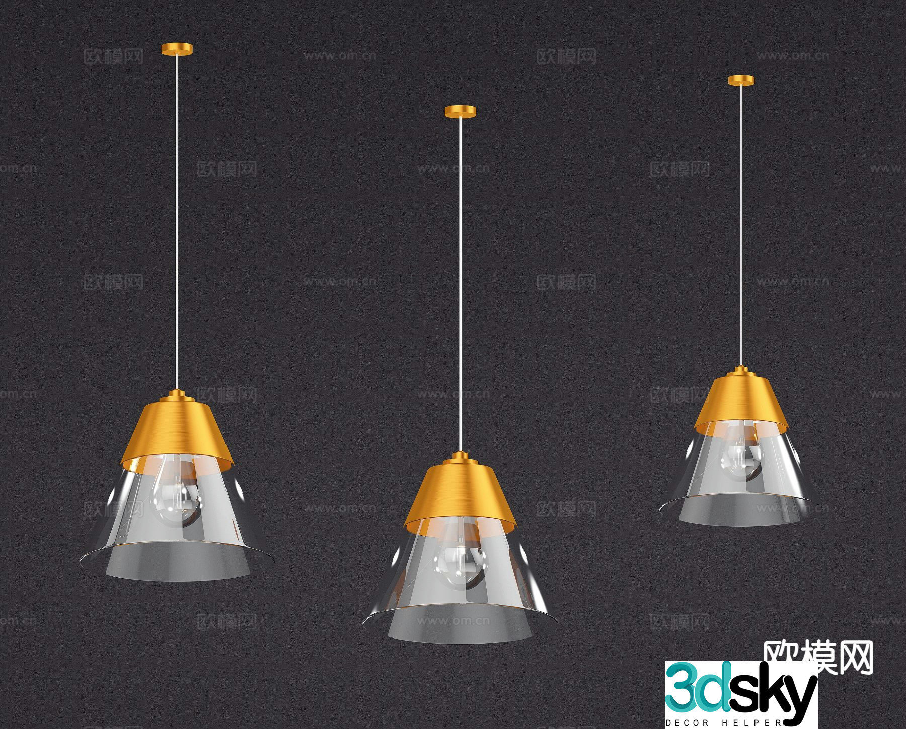 Nordic personality chandelier restaurant chandelier 3d model