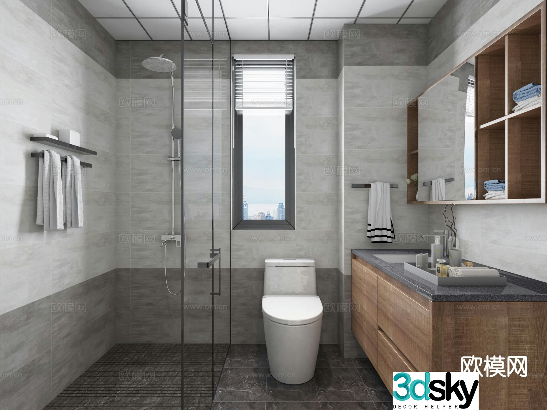 modern bathroom bathroom d model