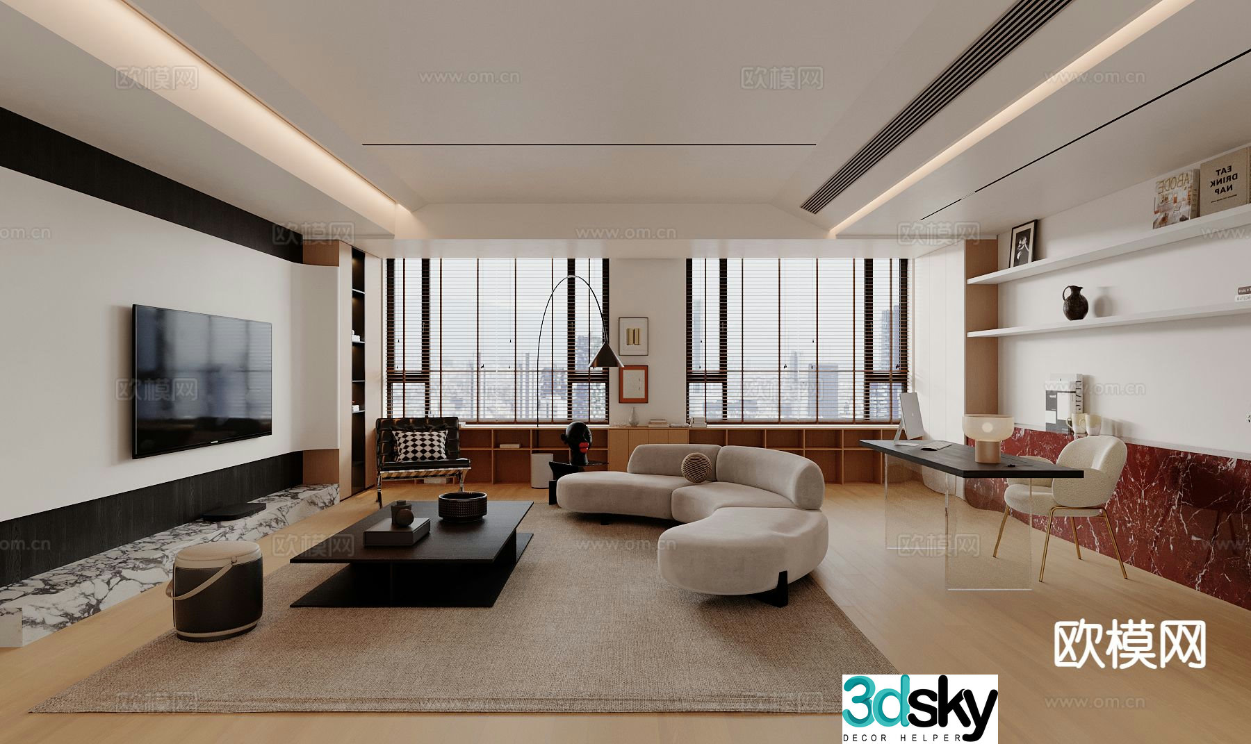 Modern living room 3d model