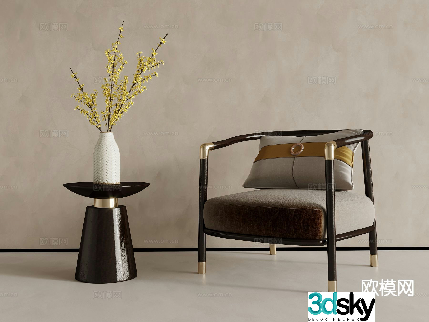 Modern lounge chair armchair 3d model