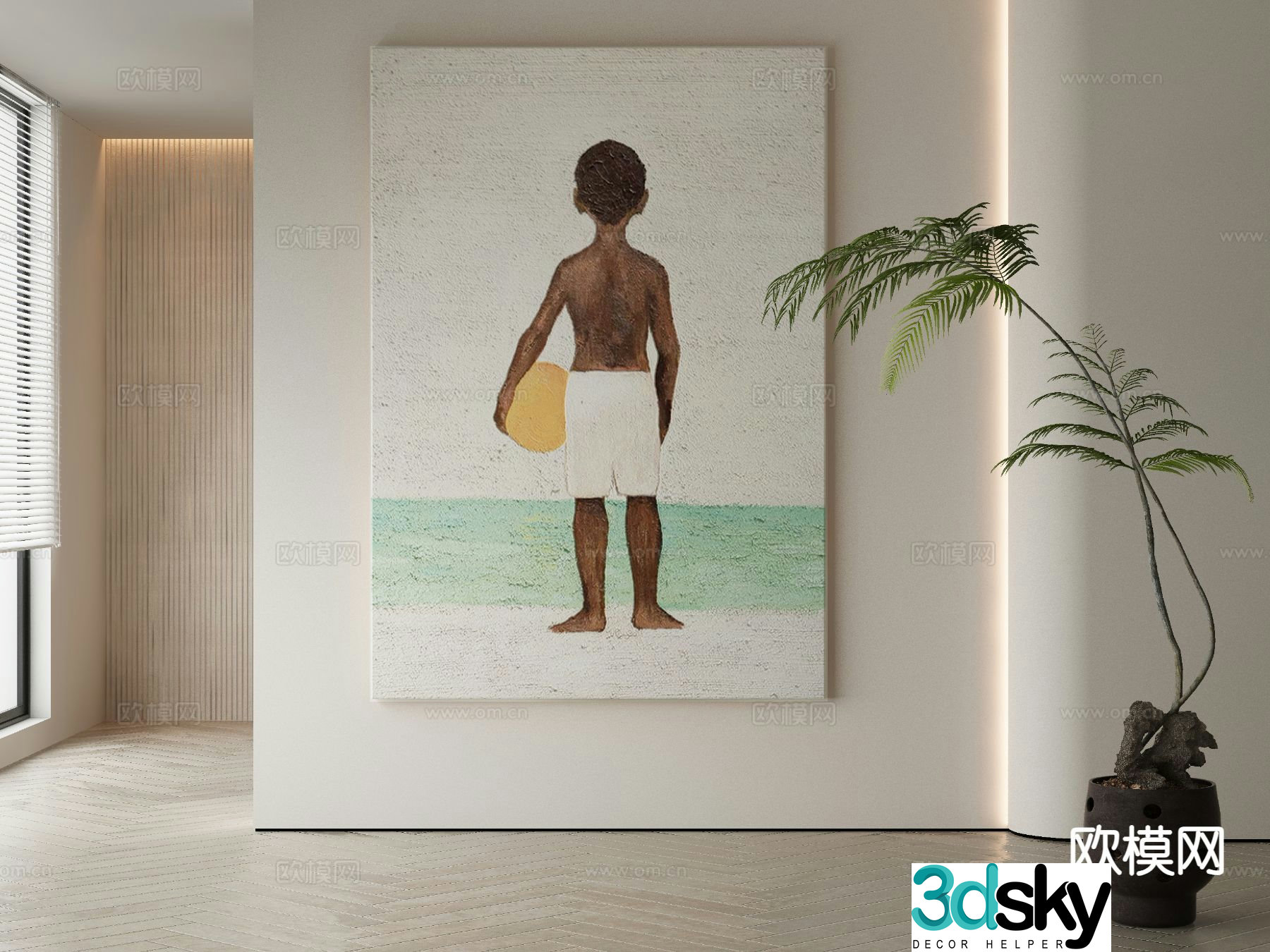Decorative painting figure painting hanging painting 3D model