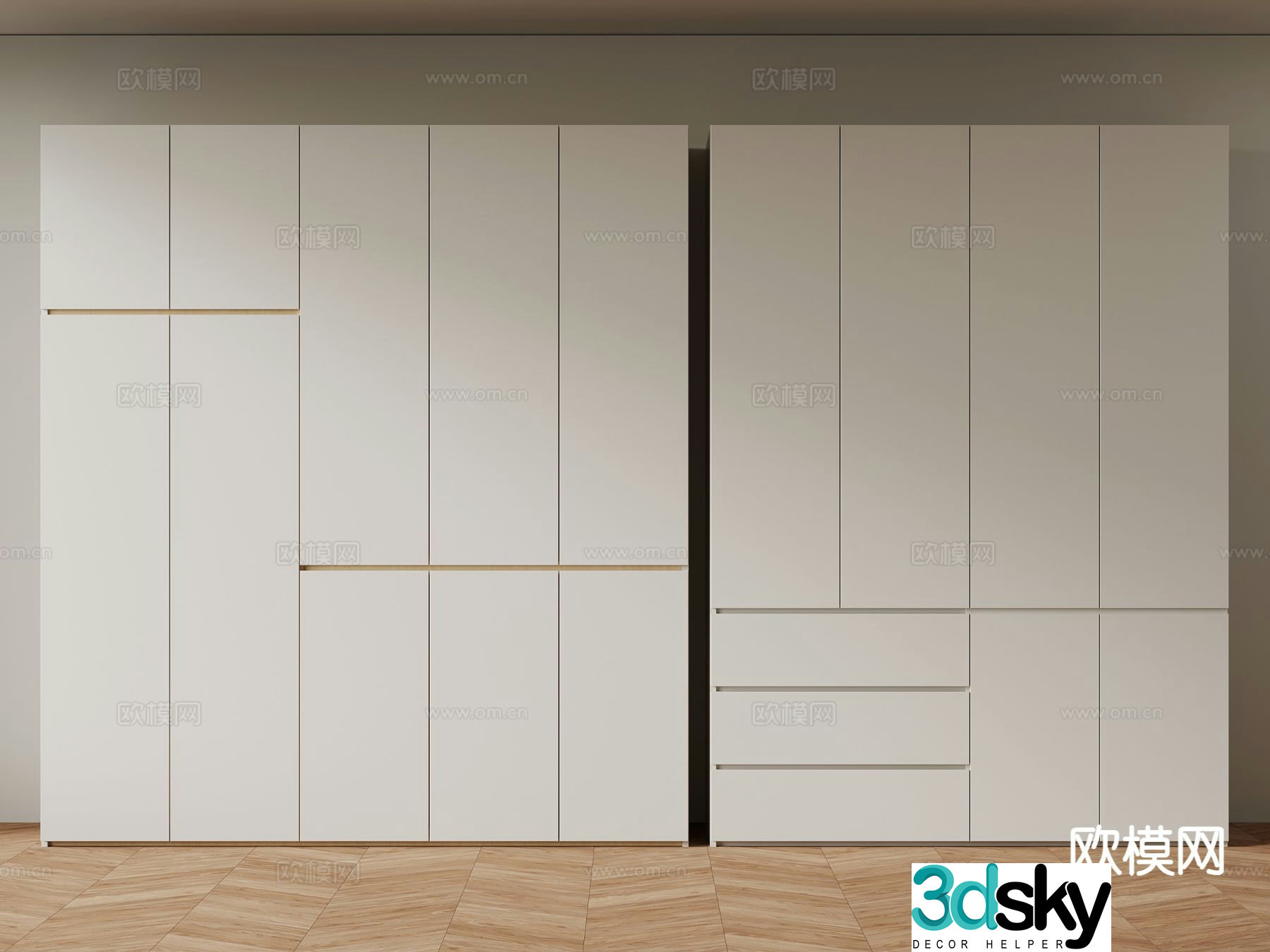 Modern wardrobe 3d model