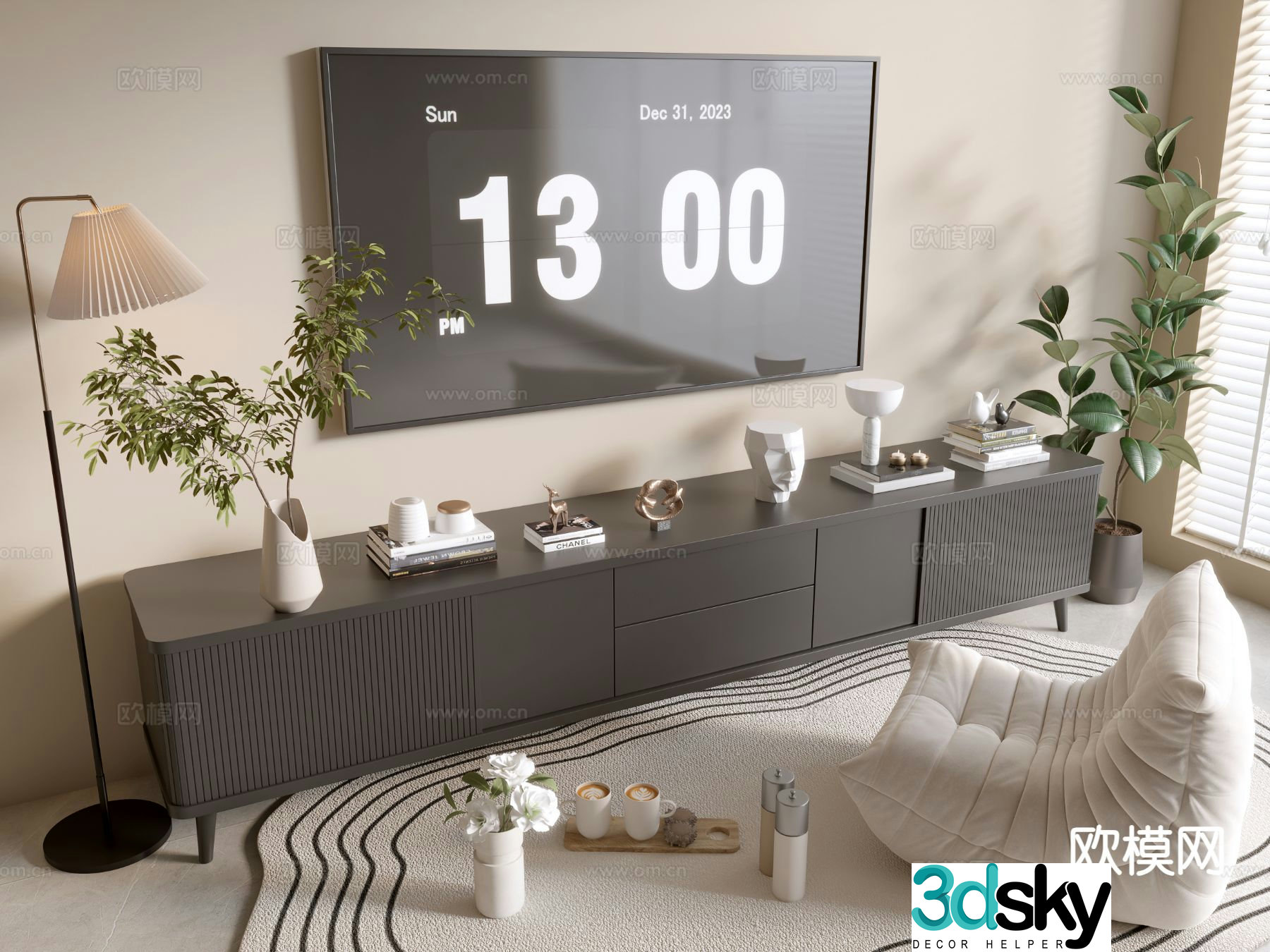 Modern TV cabinet 3d model