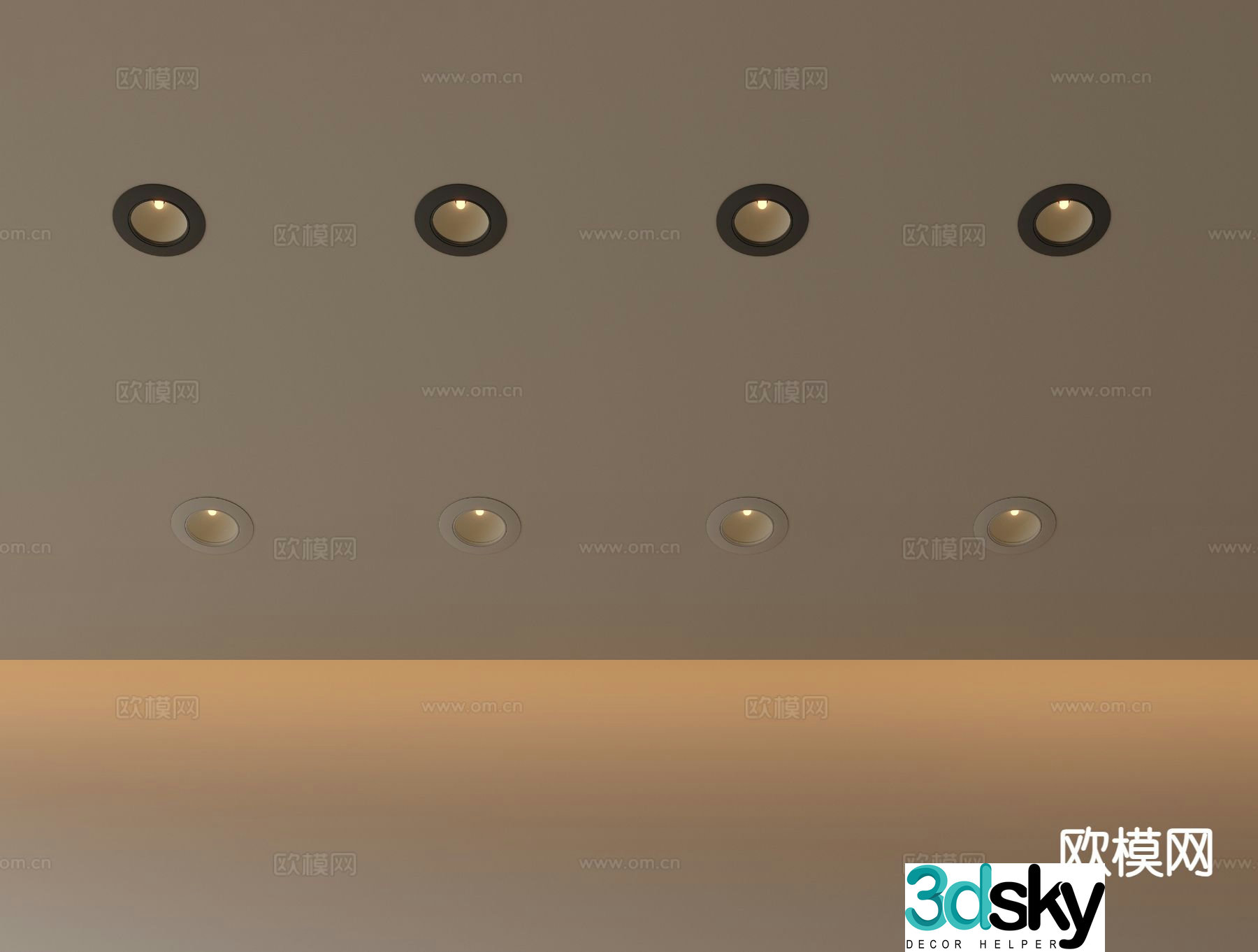 Modern minimalist downlight spotlight 3d model