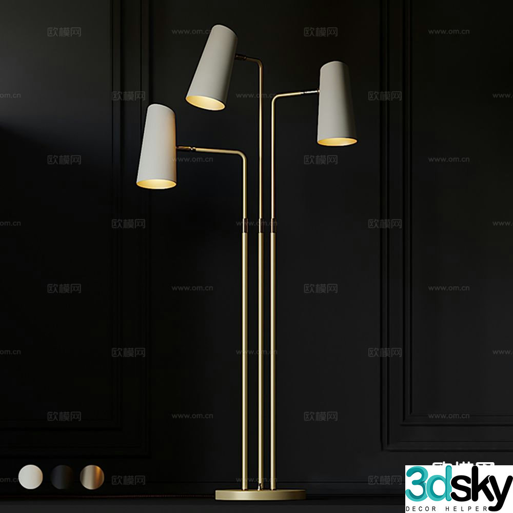 Italian floor lamp lighting lamp art lamp 3d model