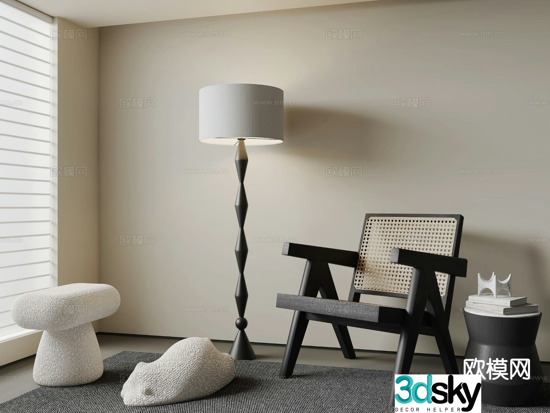 Medieval style leisure chair 3d model