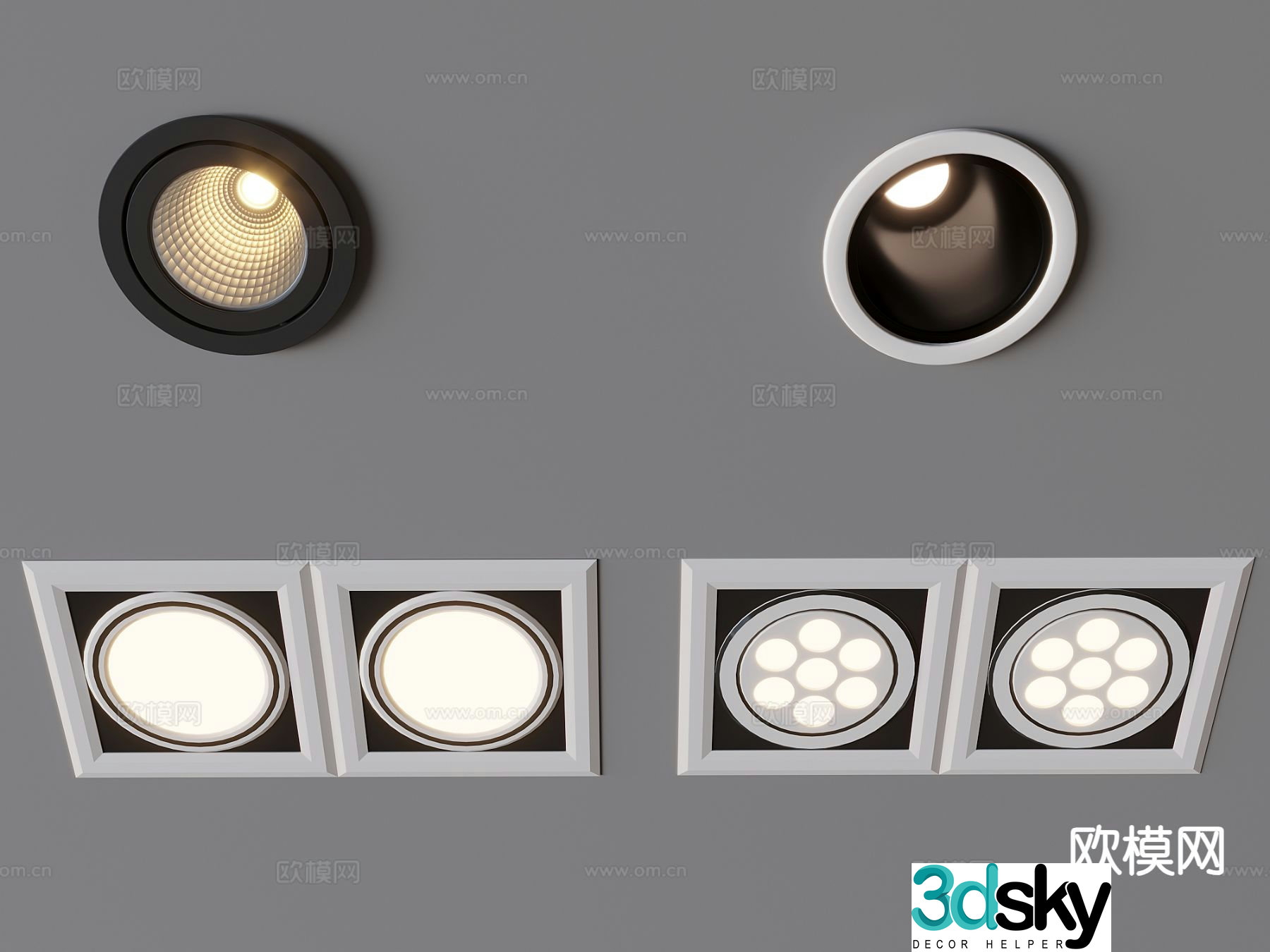 Modern downlight spotlight 3d model