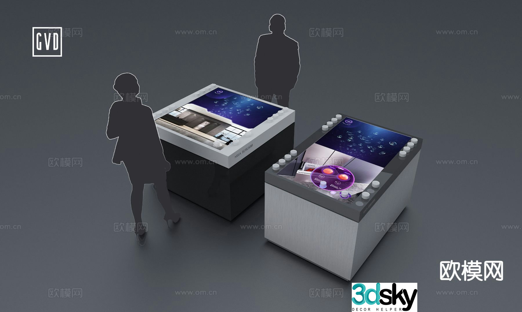Object recognition interactive table interactive experience table 3D model