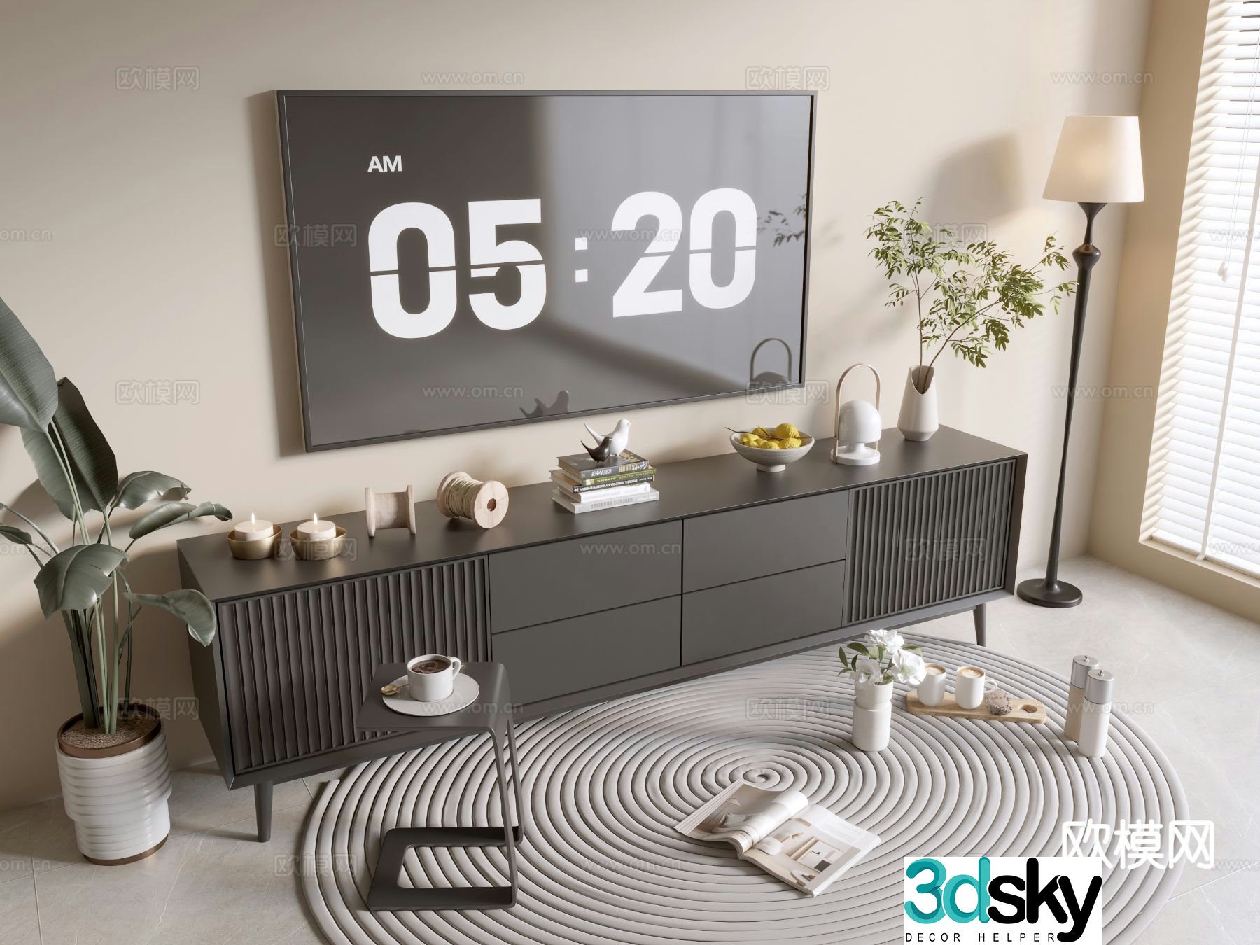 Modern TV cabinet 3d model