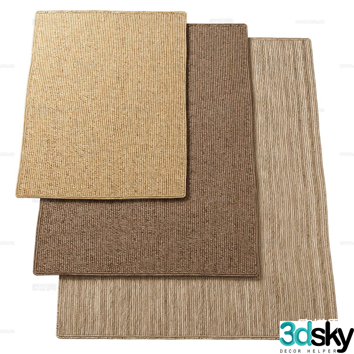 Carpet square rug 3d model