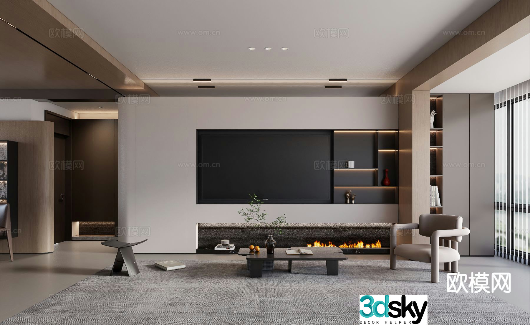 Modern living room 3d model