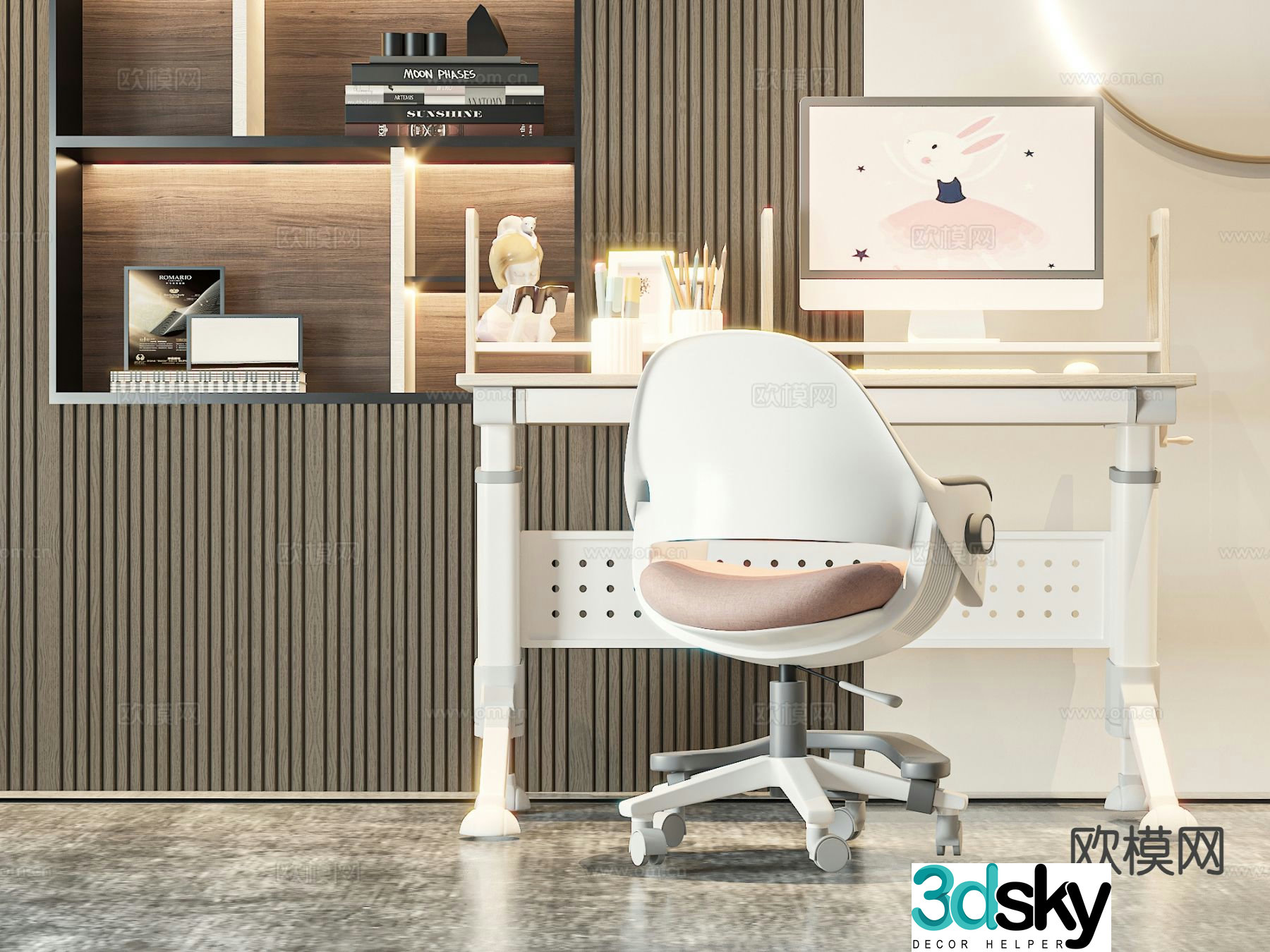 Children’s table and chair 3d model