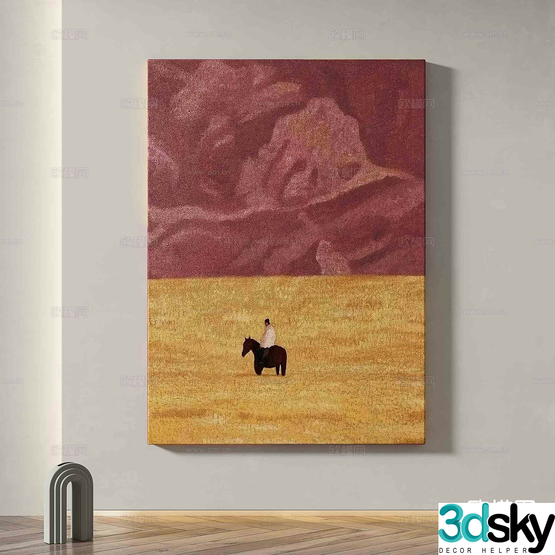 Modern art painting decorative painting 3d model