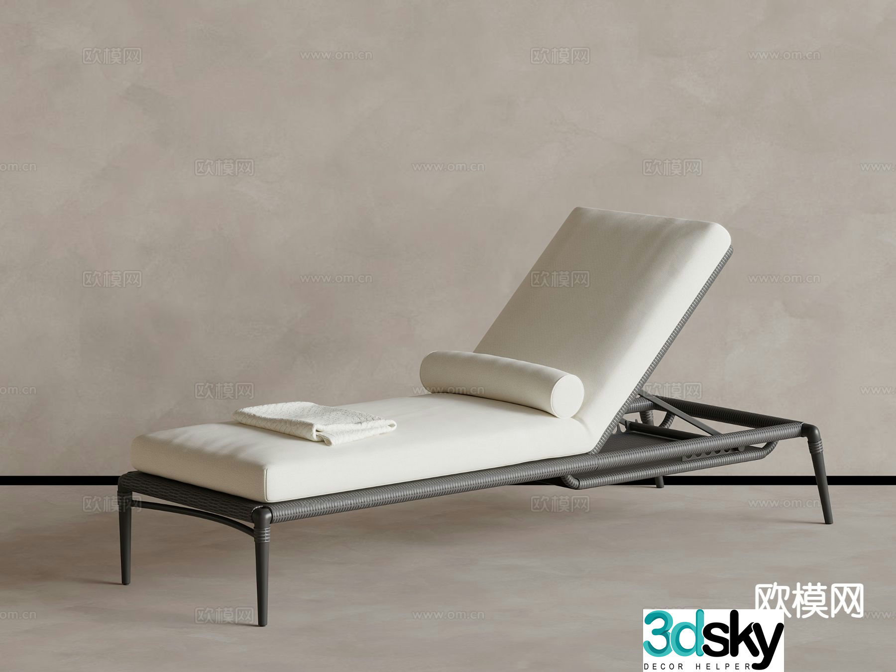 Leisure recliner folding recliner 3d model