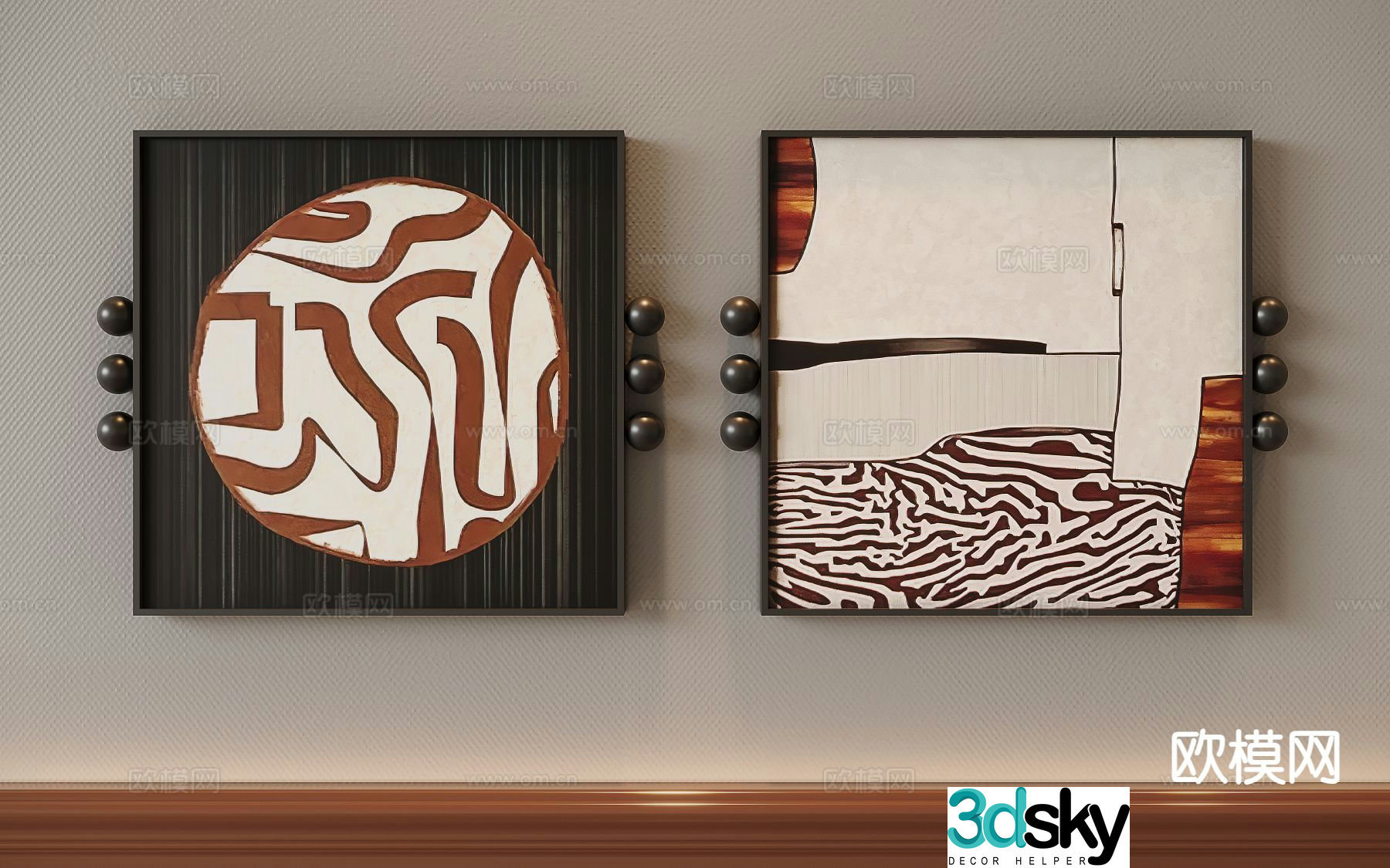 Medieval style hanging painting art painting 3d model