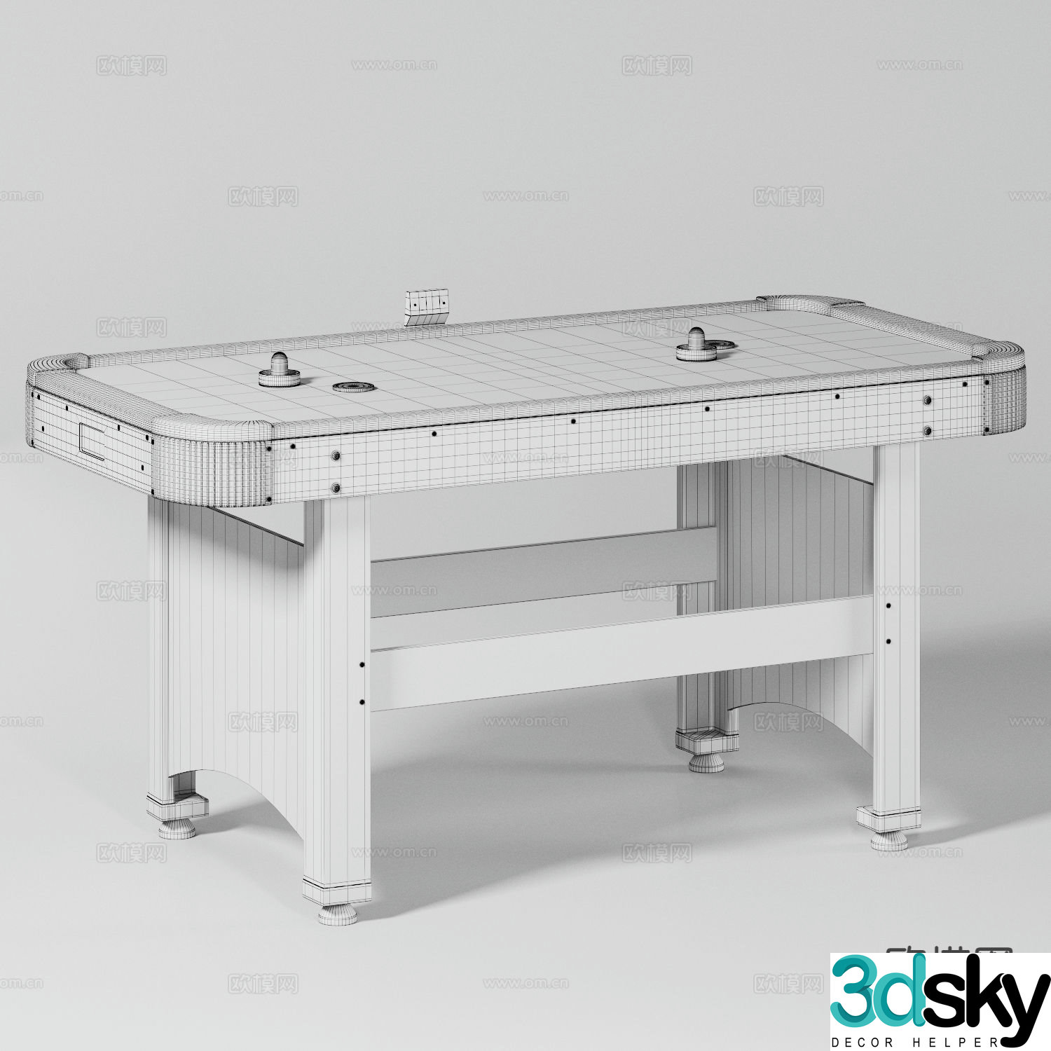 Modern entertainment table board game table 3d model