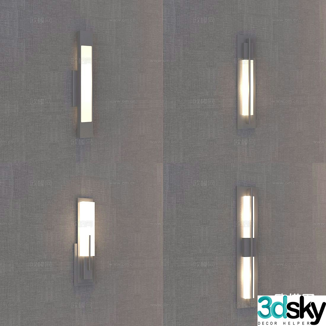 New Chinese style wall lamp 3d model