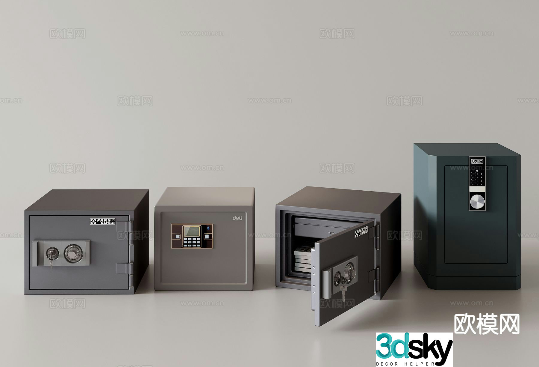 modern safe safe smart cabinet 3d model