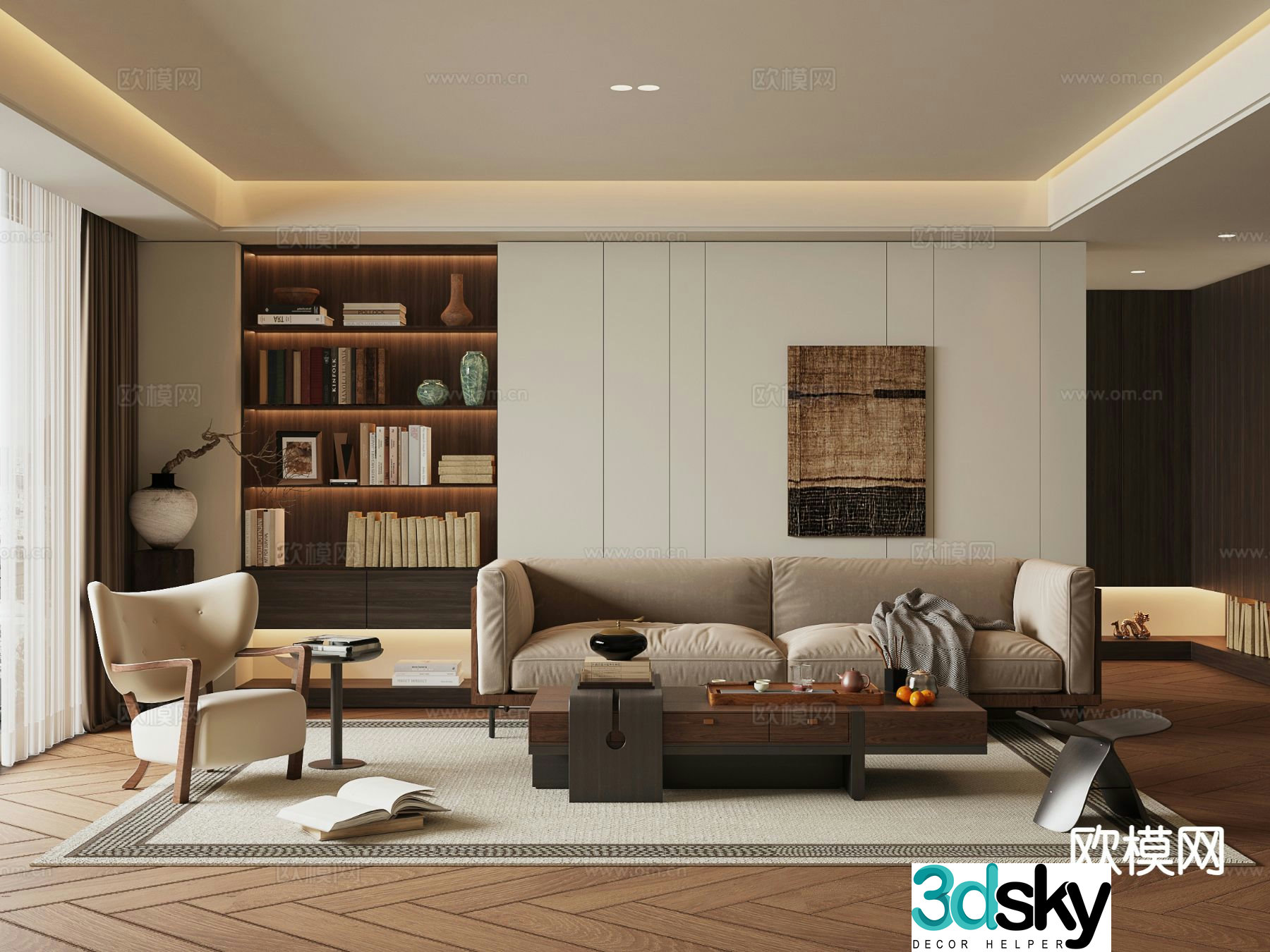 Medieval style living room 3D model