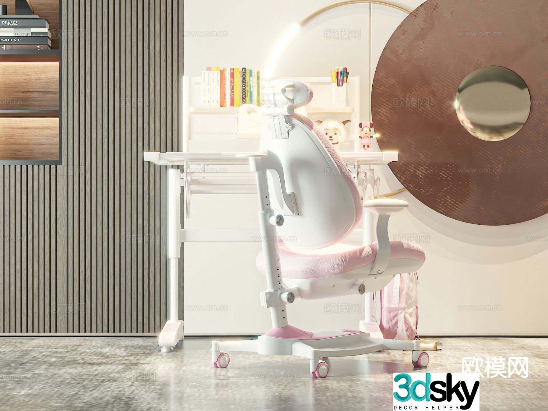 Children’s table and chair 3d model