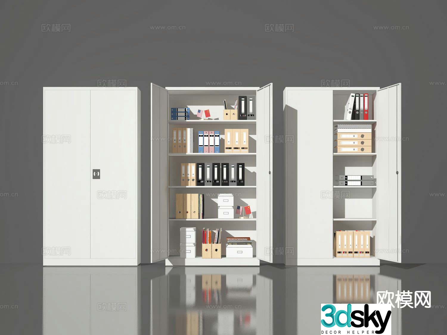 Modern filing cabinet 3d model